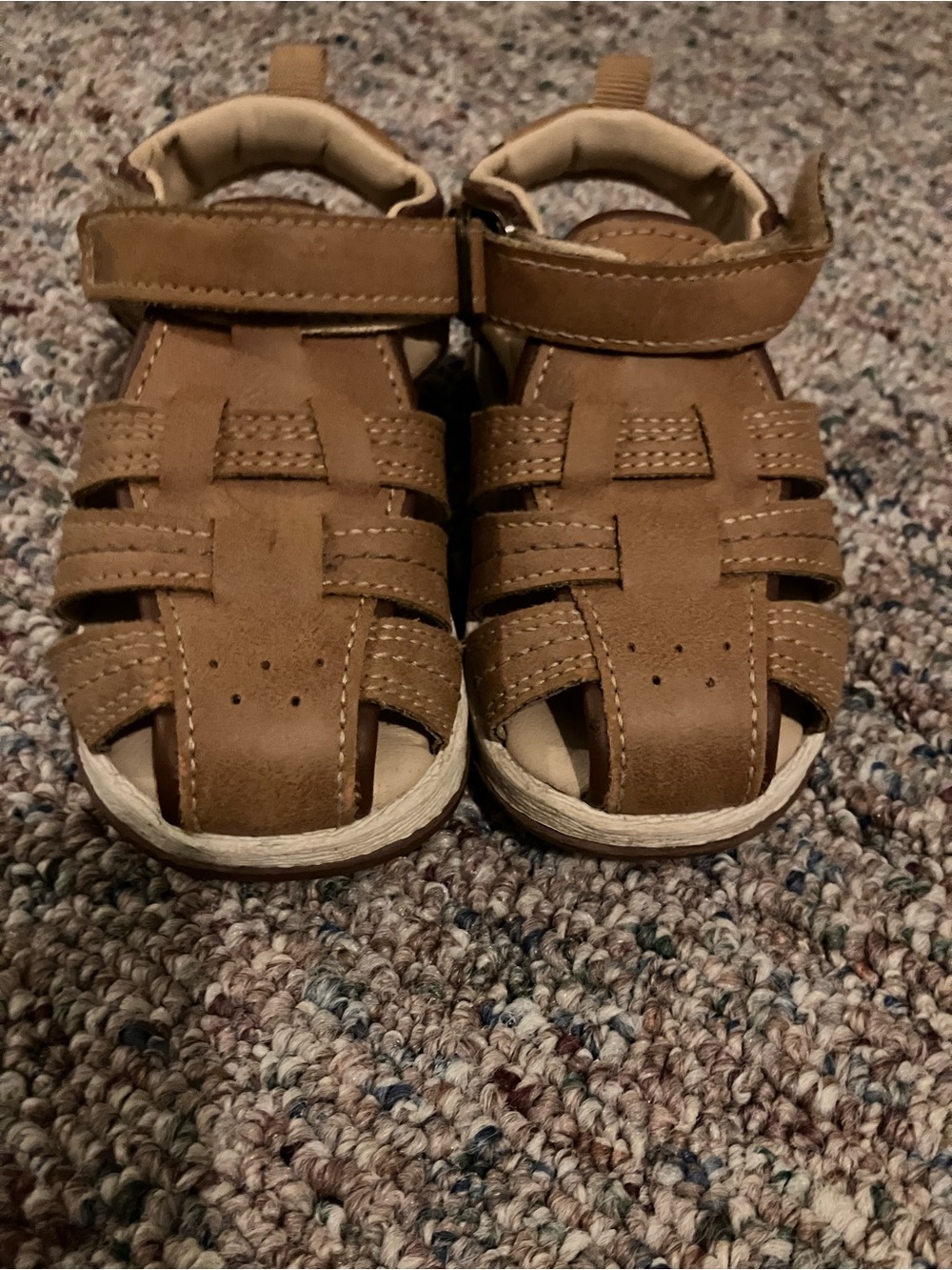 Stride Rite Toddler Tan Closed-Toe Fisherman Sandals
